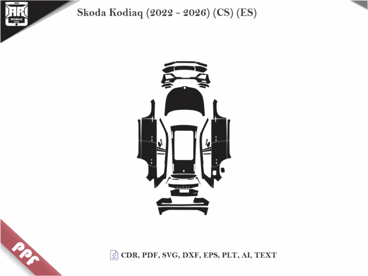 Skoda Kodiaq (2022 – 2026) (CS) (ES) Full Car Body PPF Cutting Template