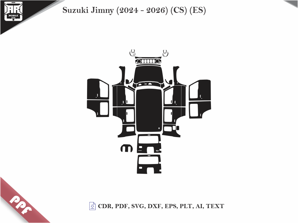 Suzuki Jimny (2024 - 2026) (CS) (ES) Car Body PPF Cutting Template