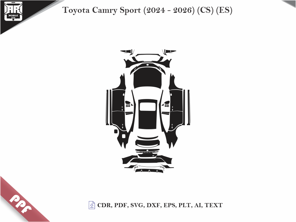 Toyota Camry Sport (2024 - 2026) Car Body PPF Cutting Template