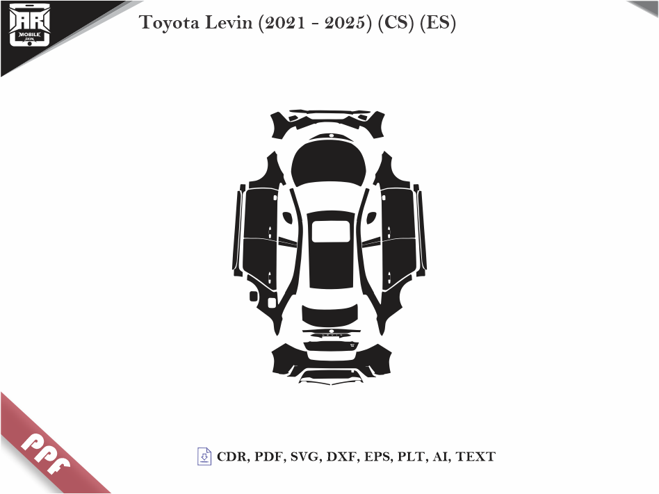 Toyota Levin (2021 - 2025) Car Body PPF Cutting Template