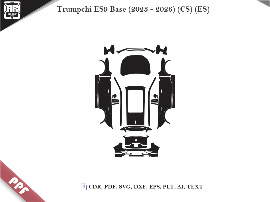 Trumpchi ES9 Base (2023 - 2026) Car Body PPF Cutting Template