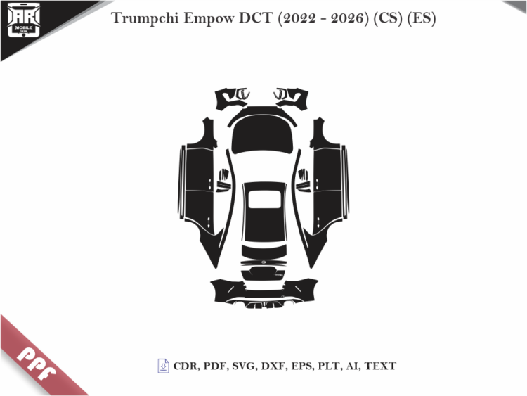 Trumpchi Empow DCT (2022 – 2026) (CS) (ES) Full Car Body PPF Cutting Template