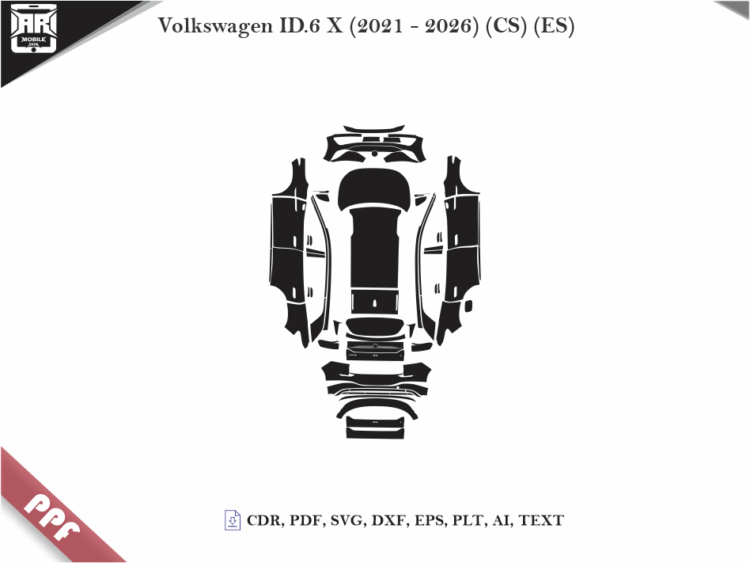 Volkswagen ID.6 X (2021 – 2026) (CS) (ES) Full Car Body PPF Cutting Template