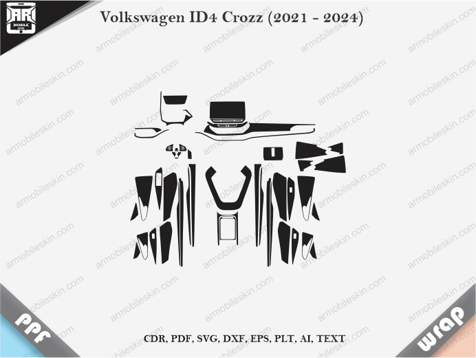 Volkswagen ID4 Crozz (2021 - 2024) Car Interior PPF or Wrap Template