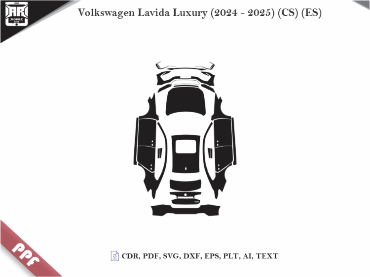 Volkswagen Lavida Luxury (2024 – 2025) (CS) (ES) Full Car Body PPF Cutting Template