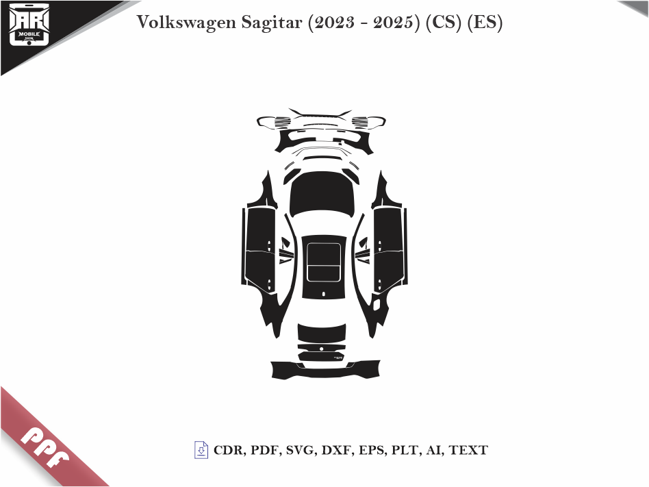 Volkswagen Sagitar (2023 - 2025) Car Body PPF Cutting Template