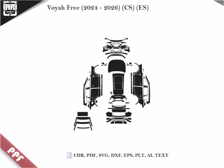 Voyah Free (2024 – 2026) (CS) (ES) Full Car Body PPF Cutting Template