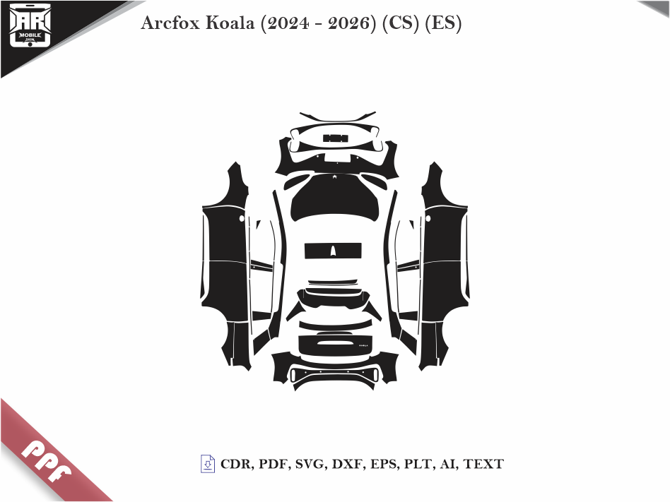 Arcfox Koala (2024 - 2026) (CS) (ES) Car Body PPF Cutting Template
