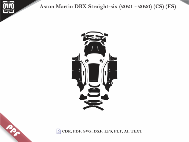 Aston Martin DBX Straight-six (2021 – 2026) (CS) (ES) Full Car Body PPF Cutting Template