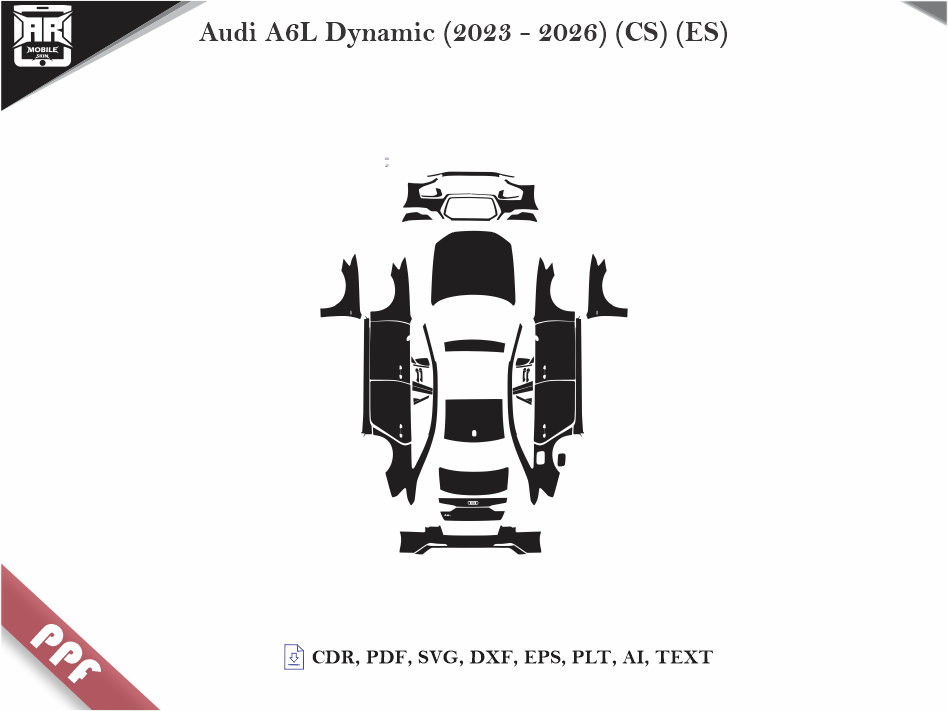 Audi A6L Dynamic (2023 - 2026) (CS) (ES) Car Body PPF Cutting Template