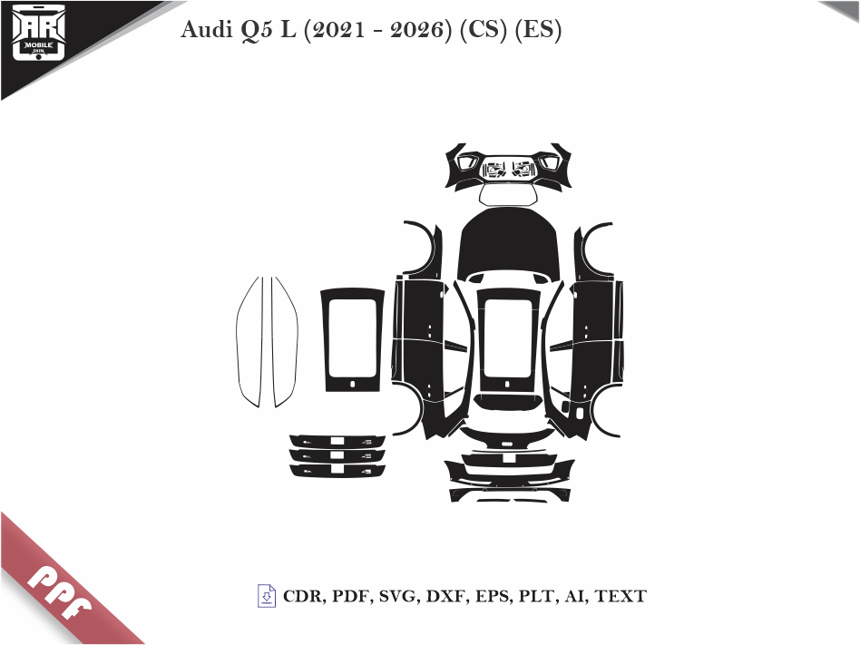 Audi Q5 L (2021 - 2026) (CS) (ES) Car Body PPF Cutting Template