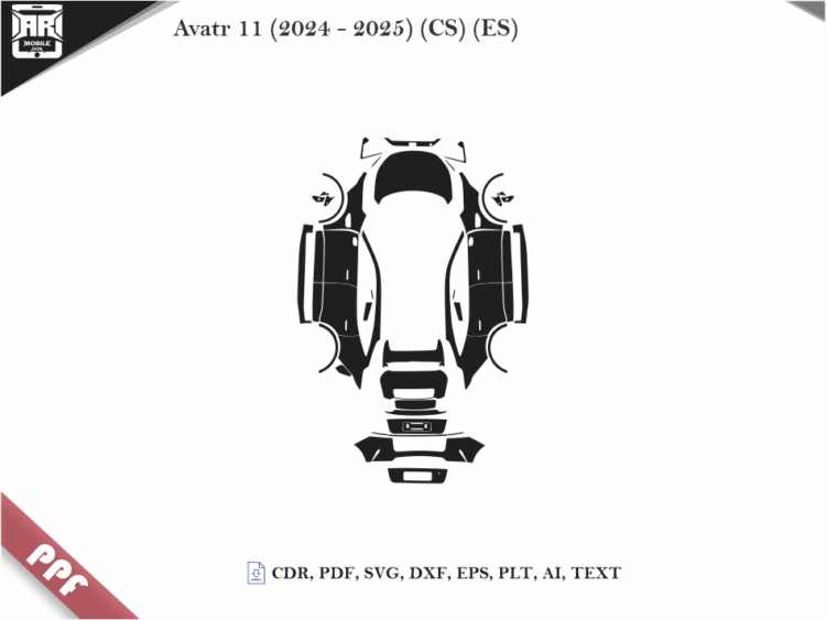 Avatr 11 (2024 – 2025) (CS) (ES) Full Car Body PPF Cutting Template