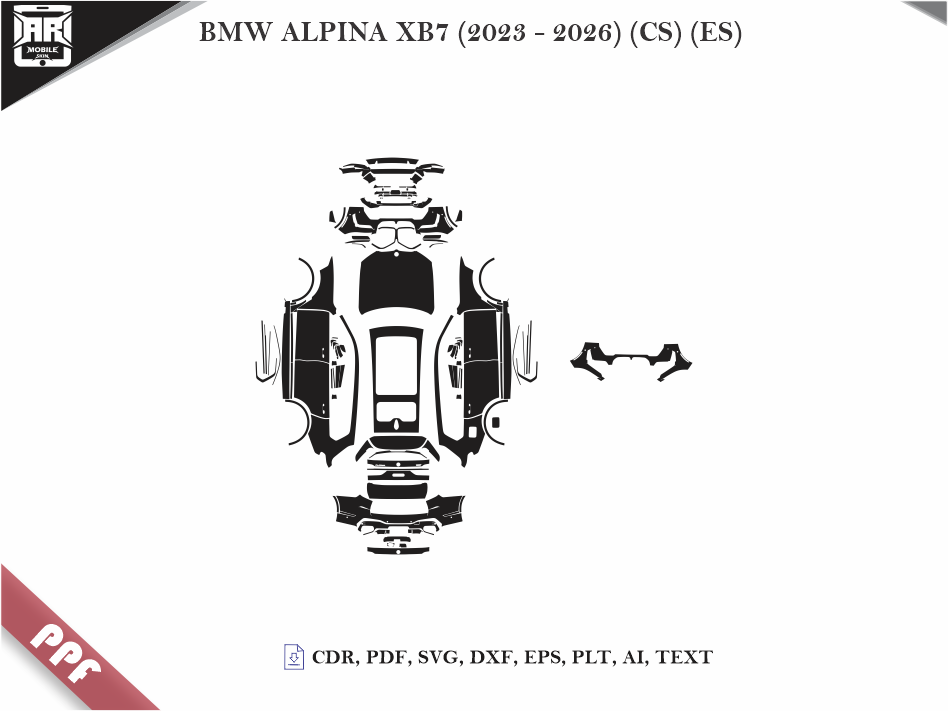 BMW ALPINA XB7 (2023 - 2026) Car Body PPF Cutting Template
