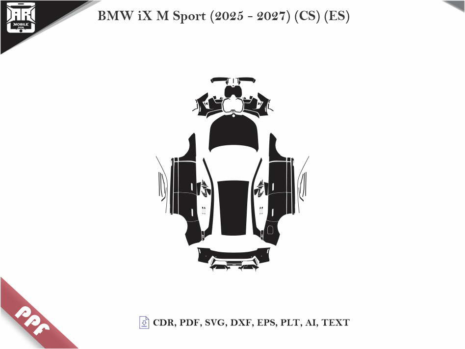 BMW iX M Sport (2025 - 2027) Car Body PPF Cutting Template