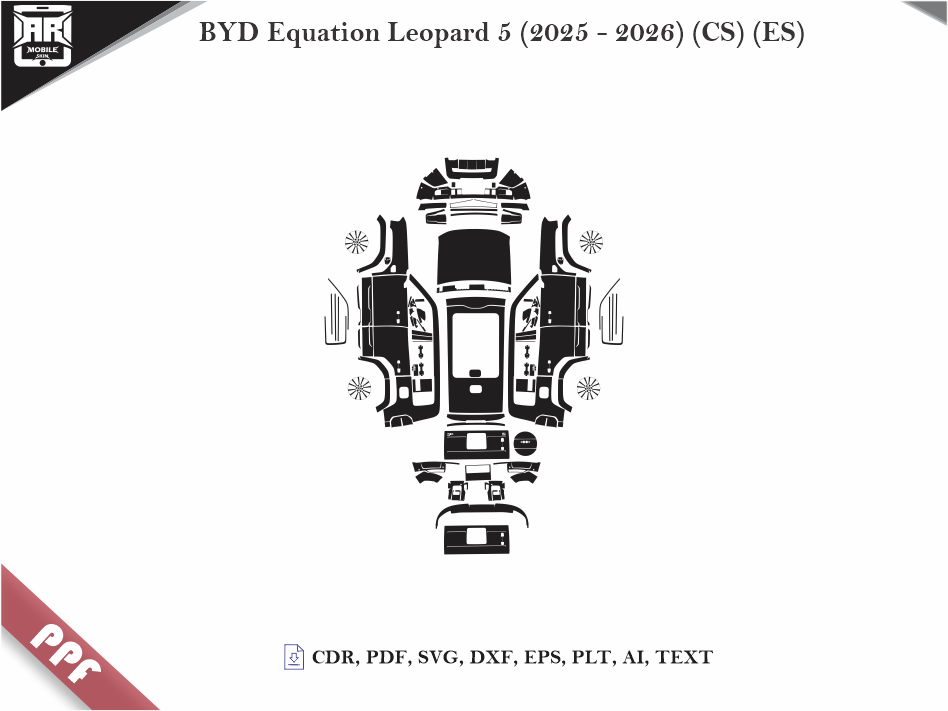 BYD Equation Leopard 5 (2025 - 2026) (CS) (ES) Car Body PPF Cutting Template