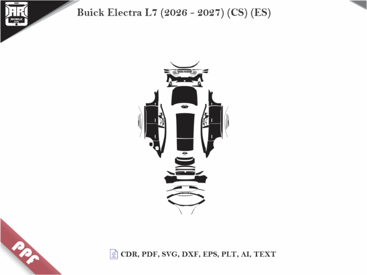 Buick Electra L7 (2026 – 2027) (CS) (ES) Full Car Body PPF Cutting Template