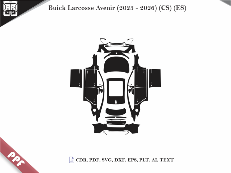 Buick Larcosse Avenir (2023 – 2026) (CS) (ES) Full Car Body PPF Cutting Template