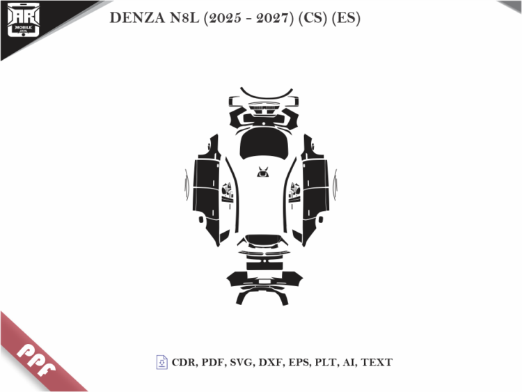DENZA N8L (2025 – 2027) (CS) (ES) Full Car Body PPF Cutting Template