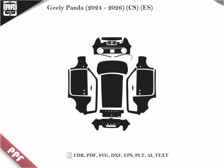 Geely Panda (2024 – 2026) (CS) (ES) Full Car Body PPF Cutting Template