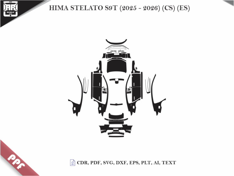 HIMA STELATO S9T (2025 – 2026) (CS) (ES) Full Car Body PPF Cutting Template
