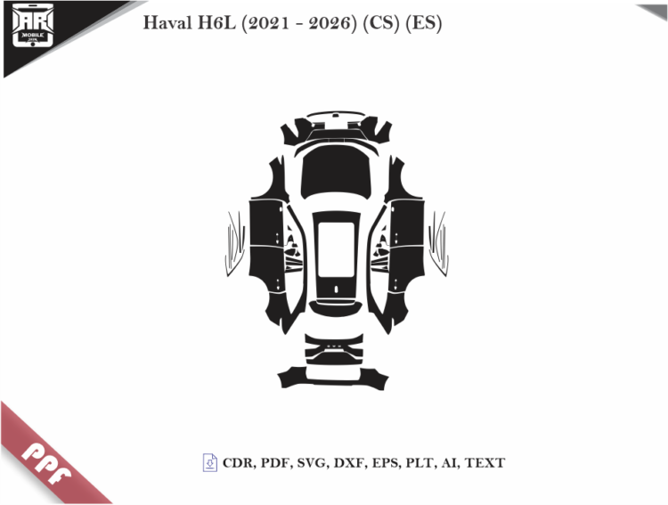 Haval H6L (2021 – 2026) (CS) (ES) Full Car Body PPF Cutting Template