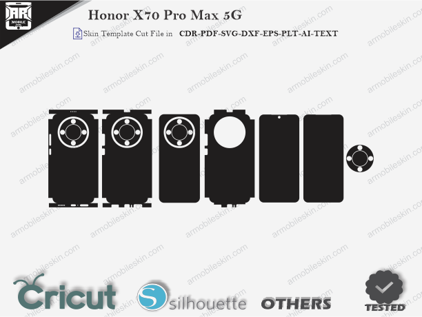 Honor X70 Pro Max 5G Skin Template Vector Cut File
