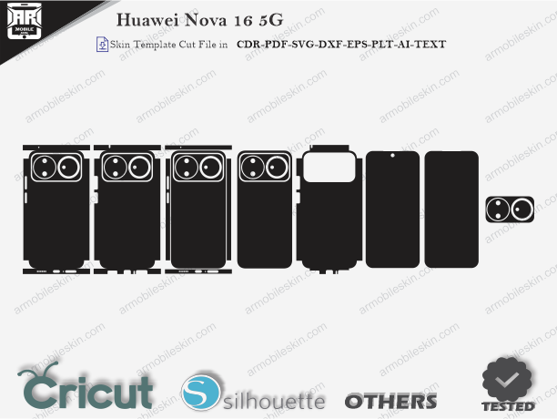 Huawei Nova 16 5G Skin Template Vector Cut File