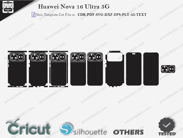 Huawei Nova 16 Ultra 5G Skin Template Vector Cut File