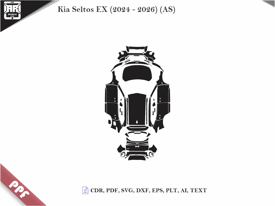 Kia Seltos EX (2024 - 2026) (AS) Car Body PPF Cutting Template