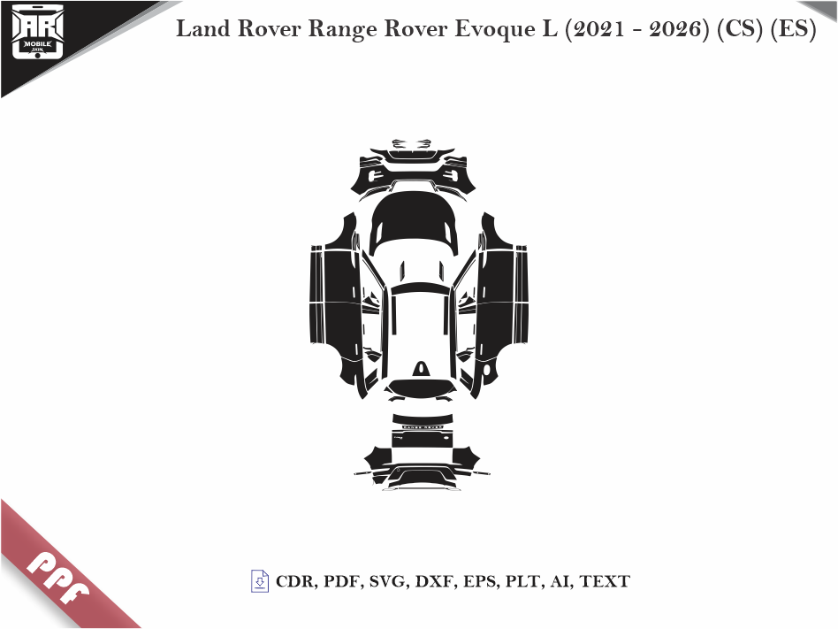 Land Rover Range Rover Evoque L (2021 - 2026) (CS) (ES) Car Body PPF Cutting Template