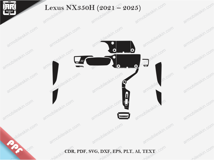 Lexus NX350H (2021 – 2025) PPF Wrap Template