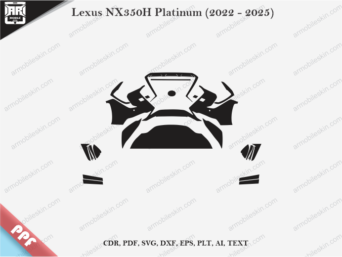 Lexus NX350H Platinum (2022 - 2025) Car PPF Template
