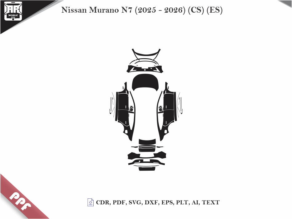 Nissan Murano N7 (2025 - 2026) (CS) (ES) Car Body PPF Cutting Template