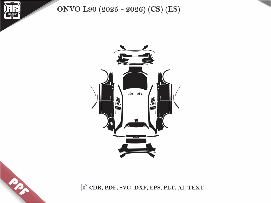 ONVO L90 (2025 - 2026) (CS) (ES) Car Body PPF Cutting Template