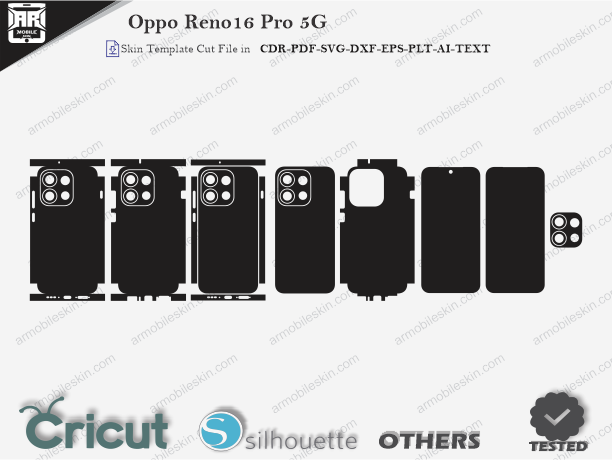 Oppo Reno16 Pro 5G Skin Template Vector Cut File