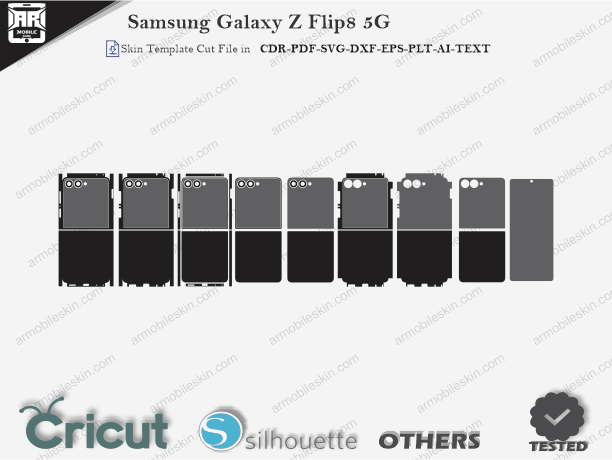 Samsung Galaxy Z Flip8 5G Skin Template Vector Cut File