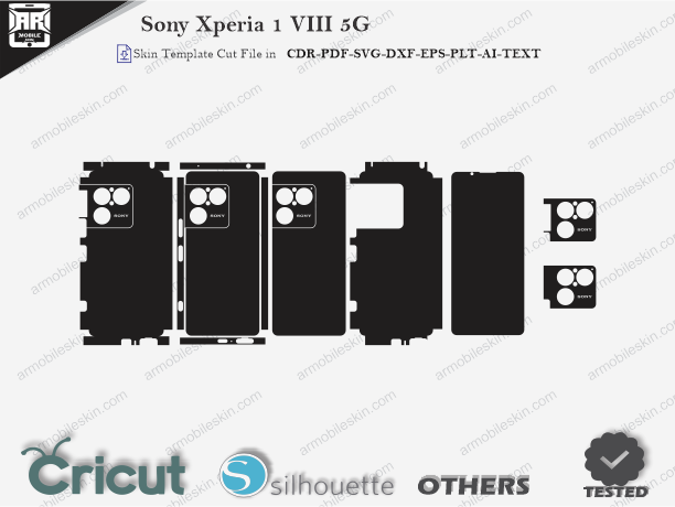 Sony Xperia 1 VIII 5G Skin Template Vector Cut File