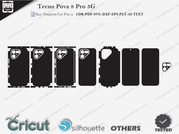 Tecno Pova 8 Pro 5G Skin Template Vector Cut File