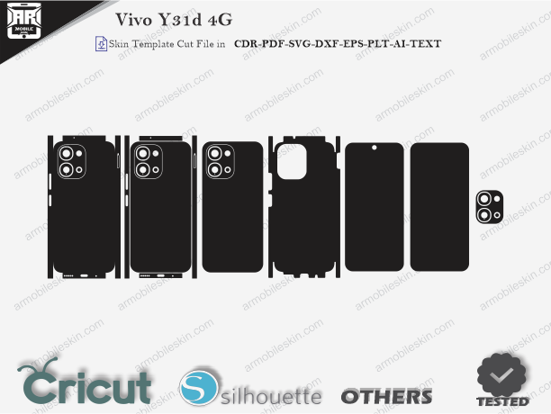 Vivo Y31d 4G Skin Template Vector Cut File