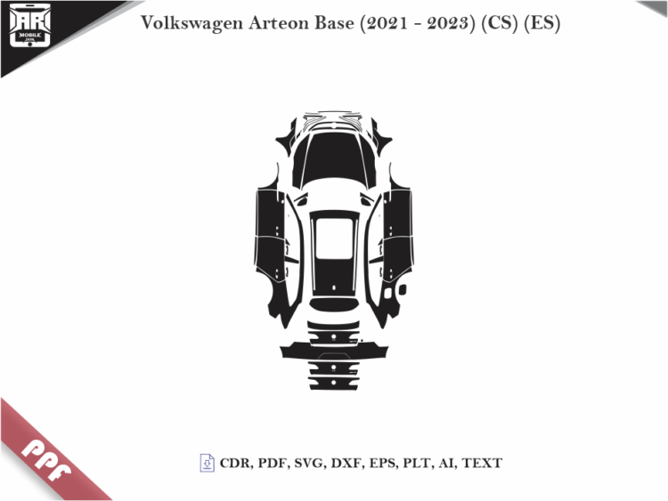 Volkswagen Arteon Base (2021 – 2023) (CS) (ES) Full Car Body PPF Cutting Template