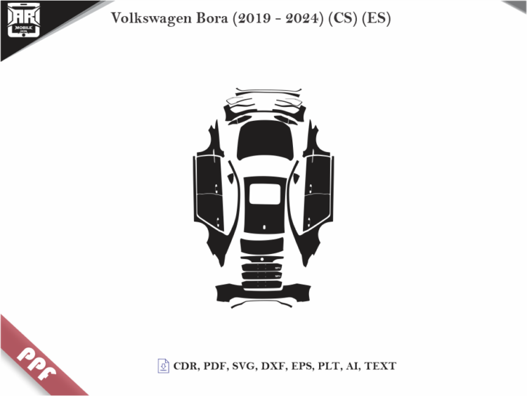 Volkswagen Bora (2019 – 2024) (CS) (ES) Full Car Body PPF Cutting Template