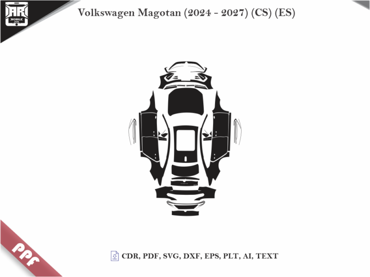 Volkswagen Magotan (2024 – 2027) (CS) (ES) Full Car Body PPF Cutting Template