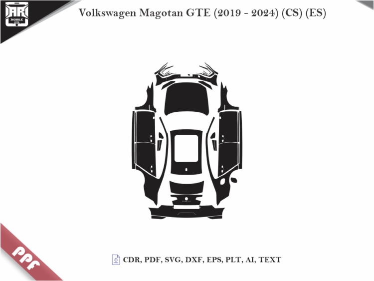 Volkswagen Magotan GTE (2019 – 2024) (CS) (ES) Full Car Body PPF Cutting Template
