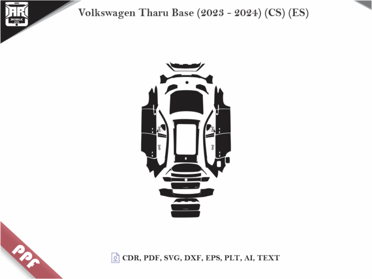 Volkswagen Tharu Base (2023 – 2024) (CS) (ES) Full Car Body PPF Cutting Template