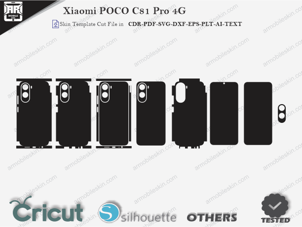 Xiaomi POCO C81 Pro 4G Skin Template Vector Cut File