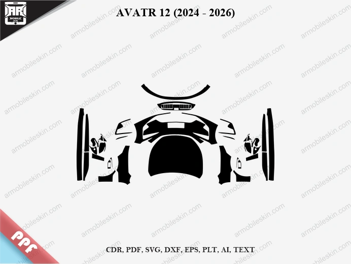 AVATR 12 (2024 - 2026) Car Exterior Front PPF Template
