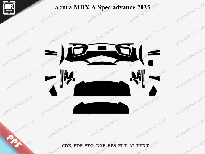 Acura MDX A Spec advance 2025 Car PPF Template