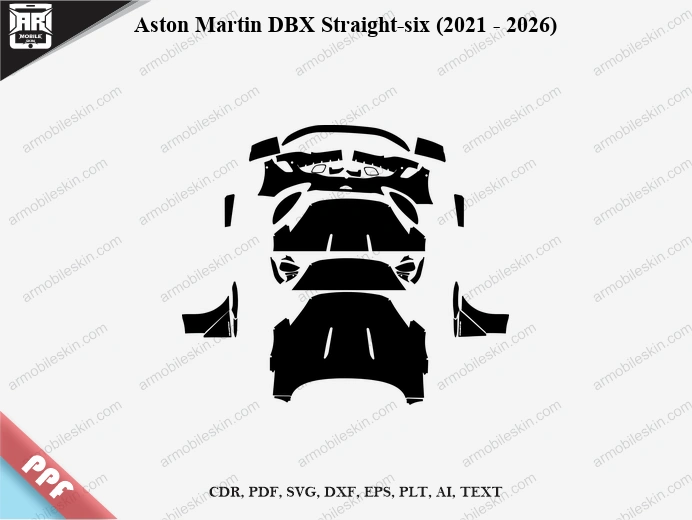 Aston Martin DBX Straight-six (2021 - 2026) Car Exterior Front PPF Template