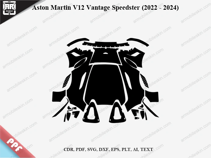 Aston Martin V12 Vantage Speedster (2022 - 2024) Car Exterior Front PPF Template