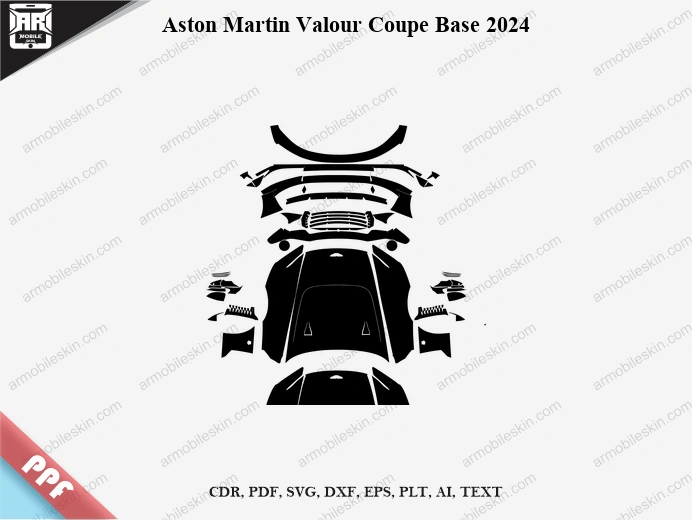 Aston Martin Valour Coupe Base 2024 Car Exterior Front PPF Template